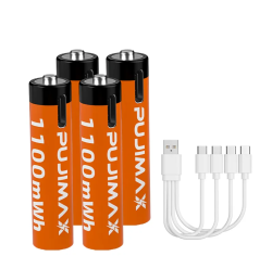 usb батарейка  aaa 1.5v 4шт 